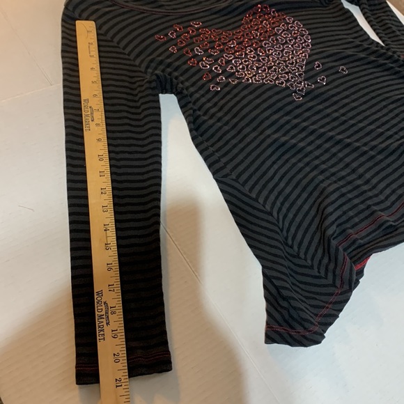 Energe' World Wear Striped shirt with cute hearts 💕 size L - Picture 10 of 10